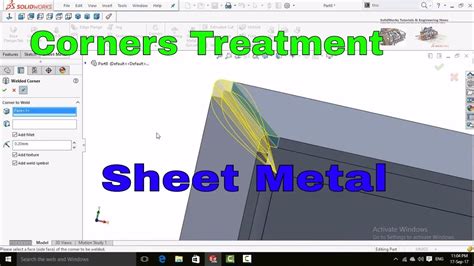 sheet metal corners|solidworks sheet metal corner treatment.